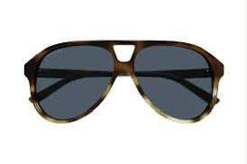 Gucci Tortoise Acetate Aviator Frame Sunglasses (GG1286S)