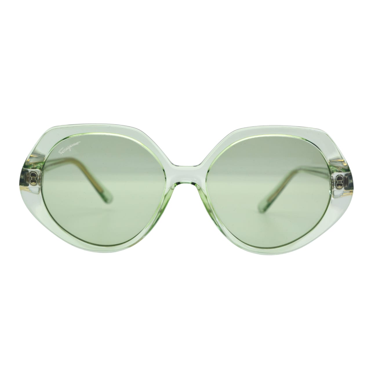 Ferragamo Green Geometric Ladies Sunglasses SF1084S 341 58